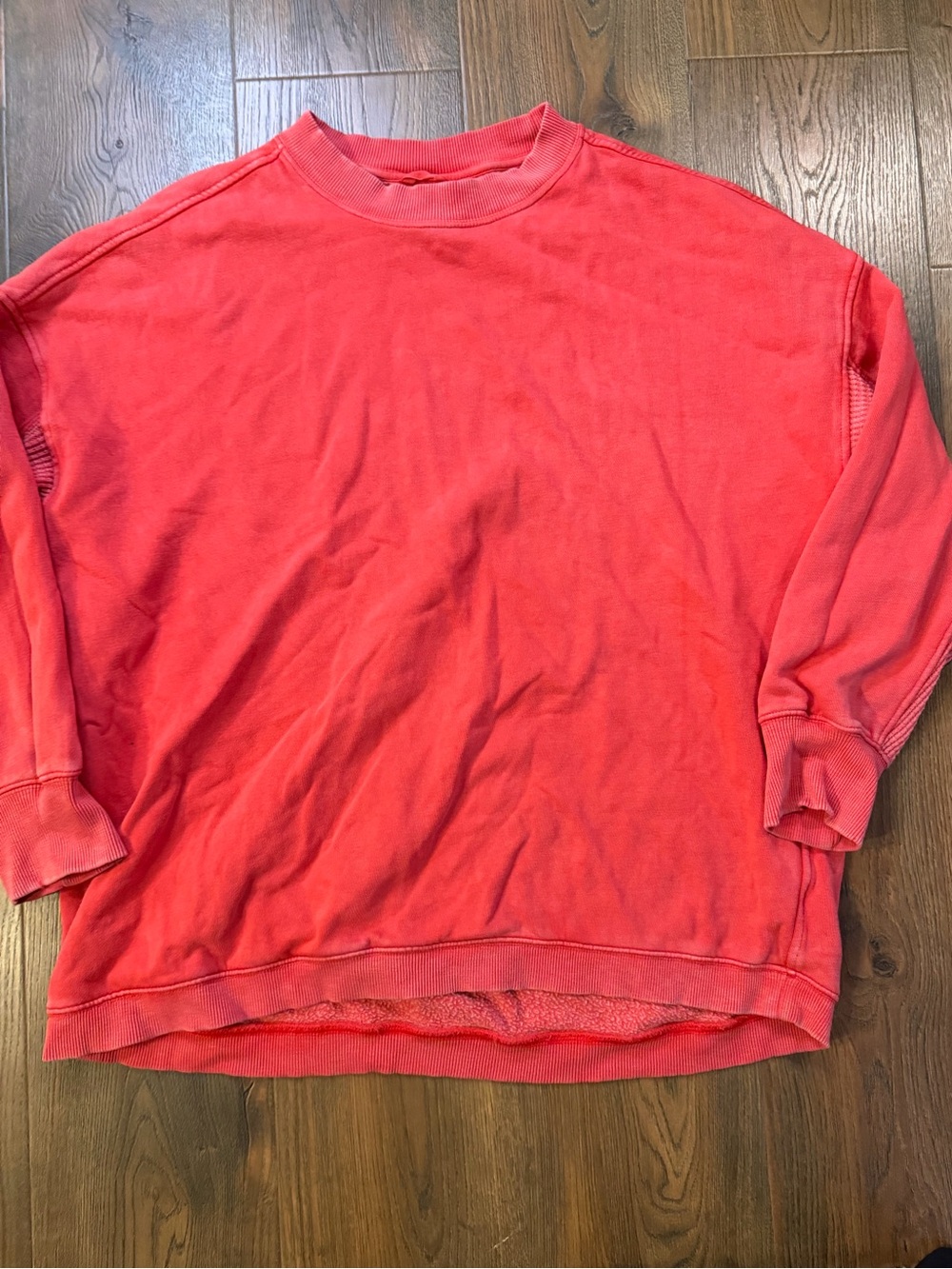 aerie red oversized  Crewneck Sweatshirt